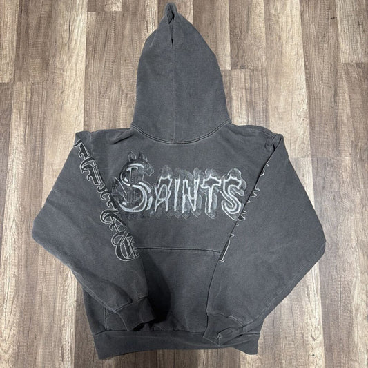 Saints Hoodie Script Logo Grey
