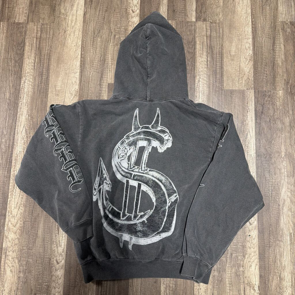 Saints Hoodie Script Logo Grey