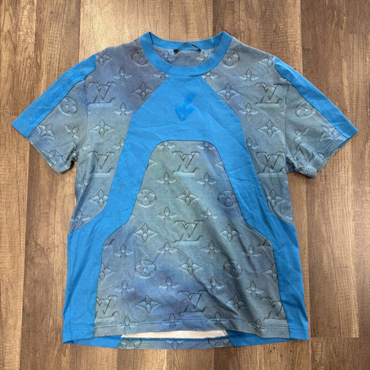 Louis Vuitton LV 2054 Intarsia Blue T-shirt