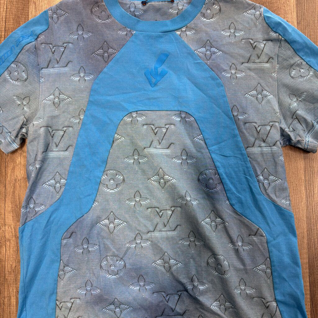 Louis Vuitton LV 2054 Intarsia Blue T-shirt