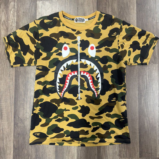 Bape camo shark zipper shirt