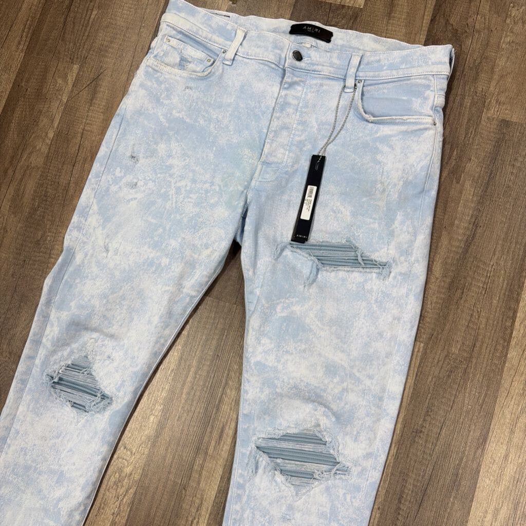 Amiri jean mx1 mineral wash light blue