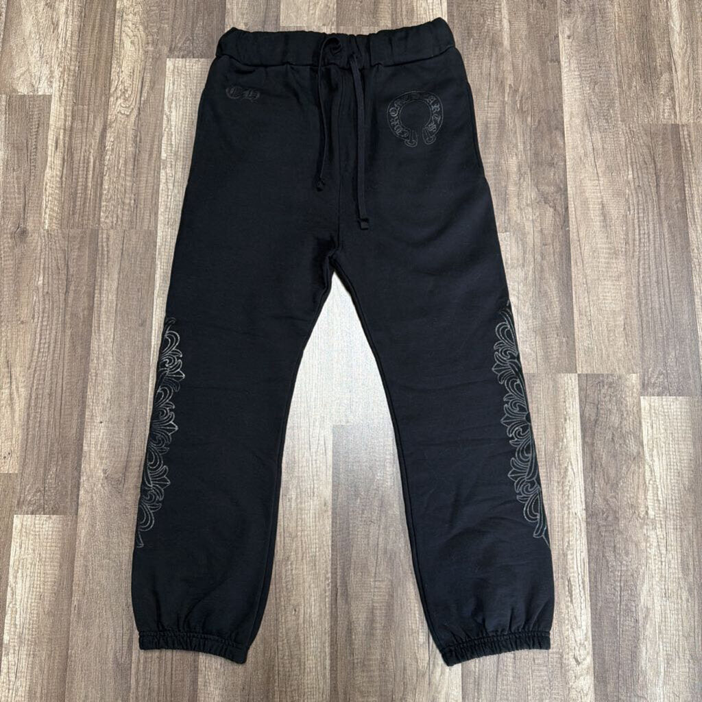 Chrome hearts triple black sweat pants