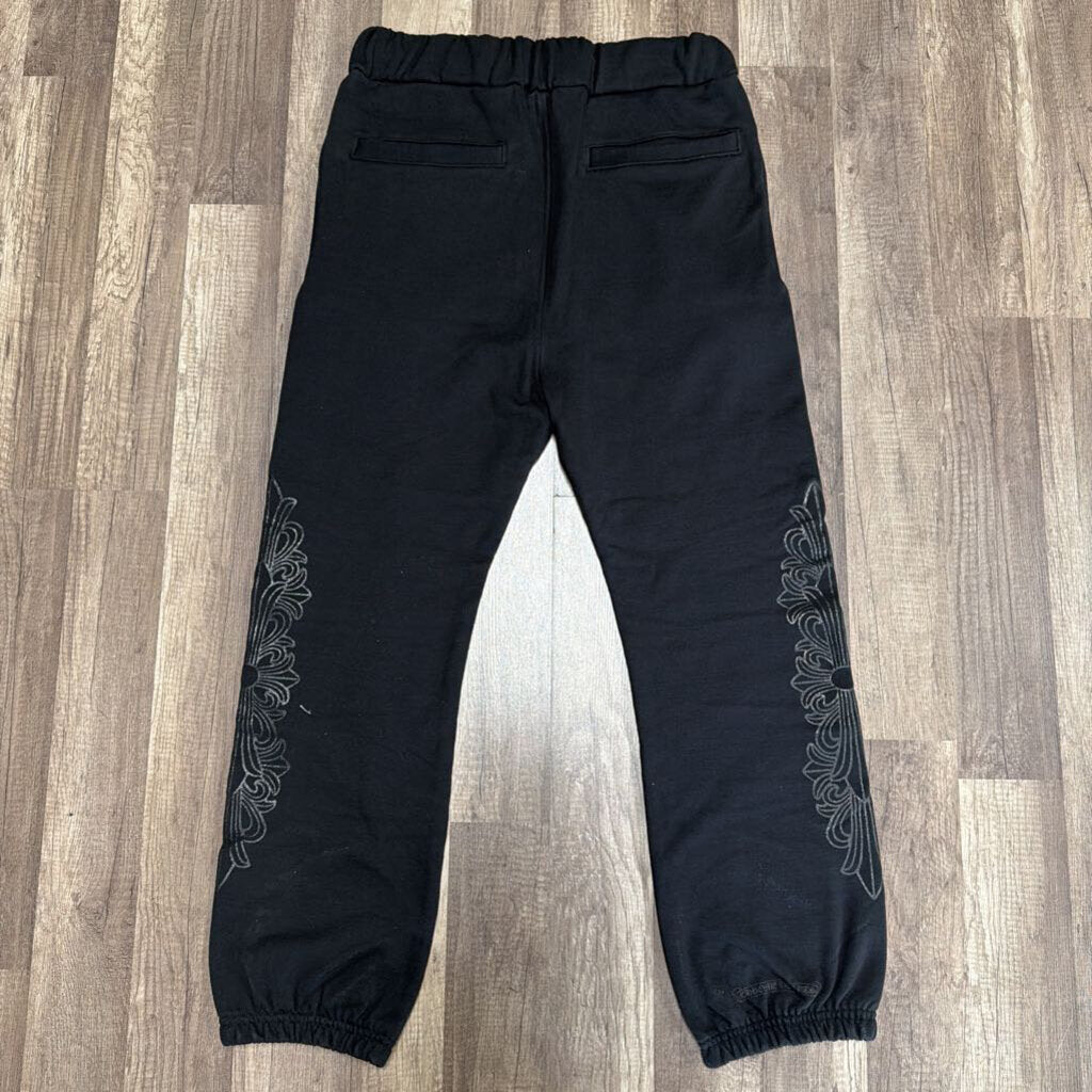 Chrome hearts triple black sweat pants