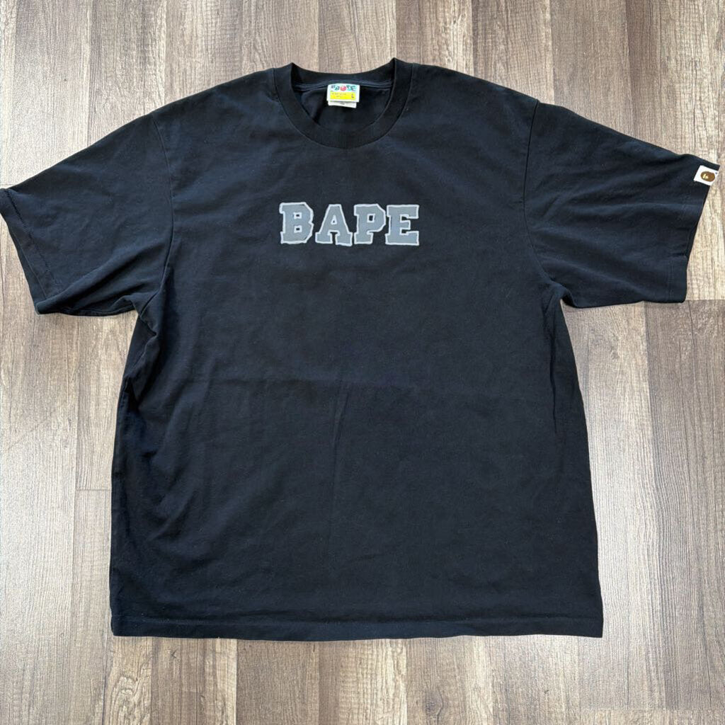 Bape Black Logo Script Tee