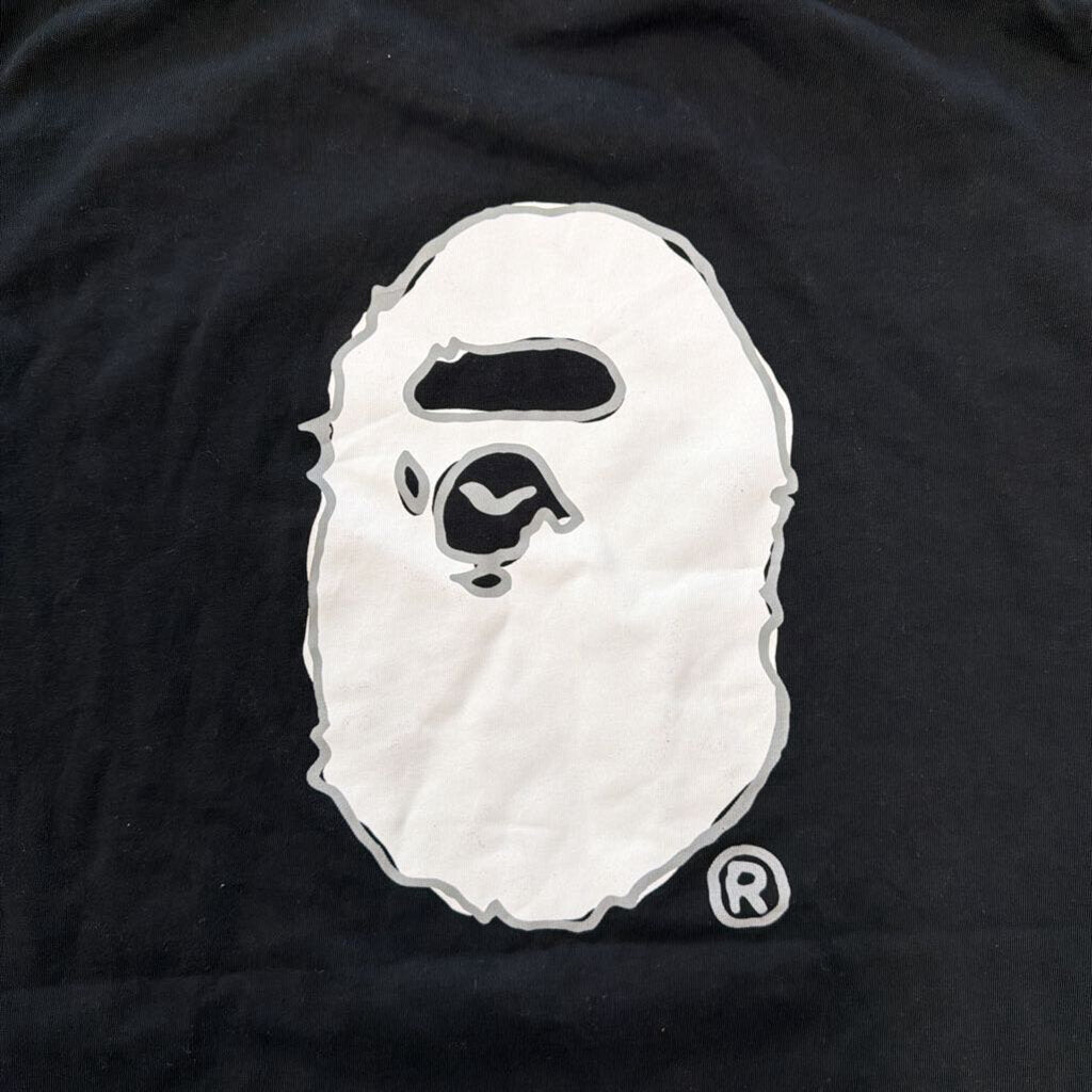 Bape Black Logo Script Tee