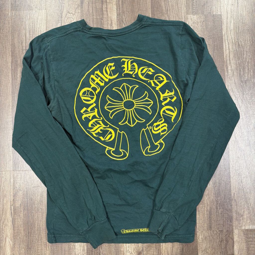 Chrome Hearts Horseshoe Green/Yellow Long Sleeve