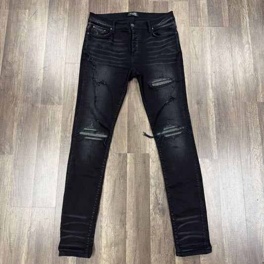 Amiri Jean MX-1 Balck Glitter Patch