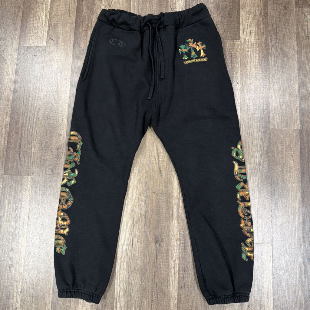 Chrome Hearts Black Camo Cross Sweatpants