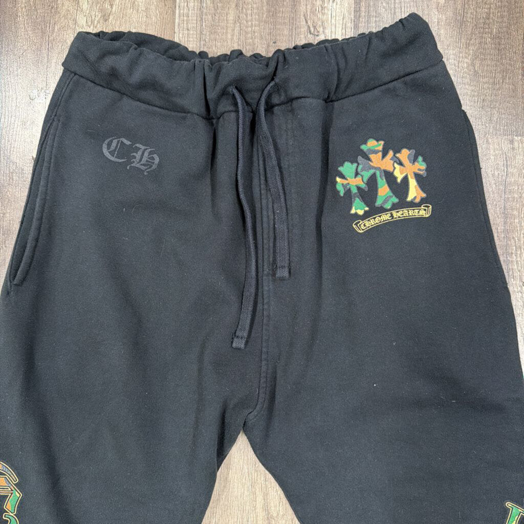 Chrome Hearts Black Camo Cross Sweatpants