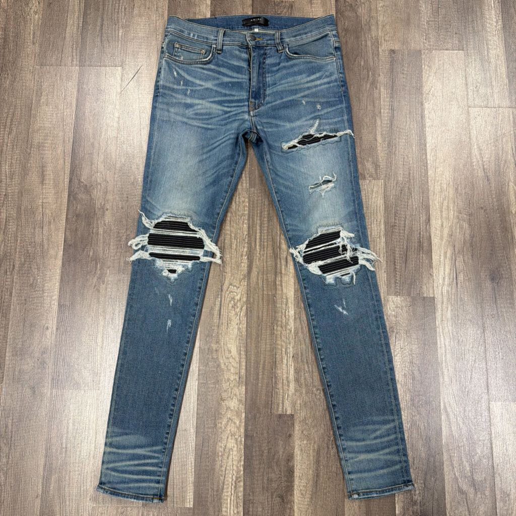 Amiri Mx1 Jean Black Patch Medium Wash