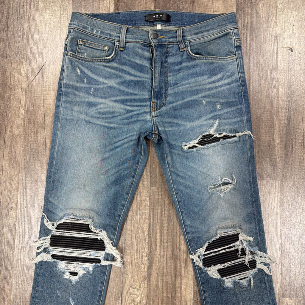 Amiri Mx1 Jean Black Patch Medium Wash