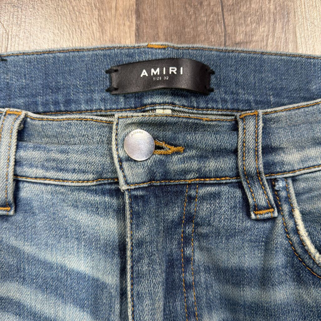 Amiri Mx1 Jean Black Patch Medium Wash