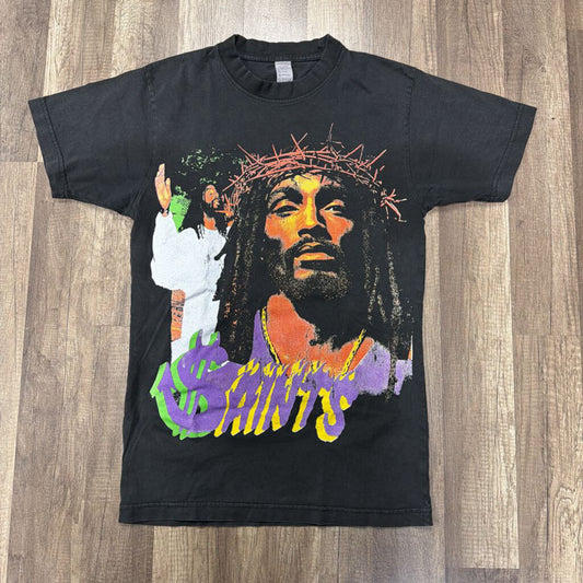 Saints Black Jesus Dying Breed Tshirt Black