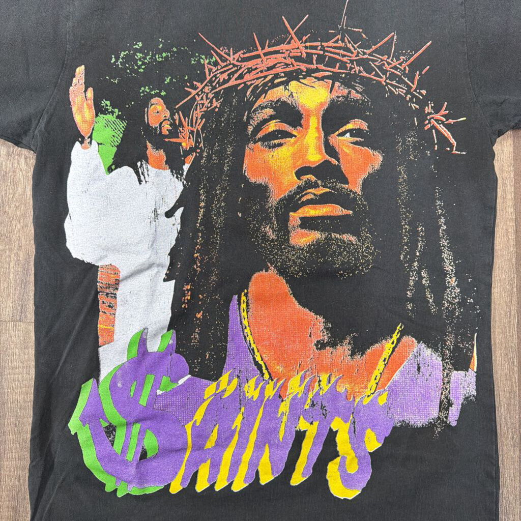 Saints Black Jesus Dying Breed Tshirt Black