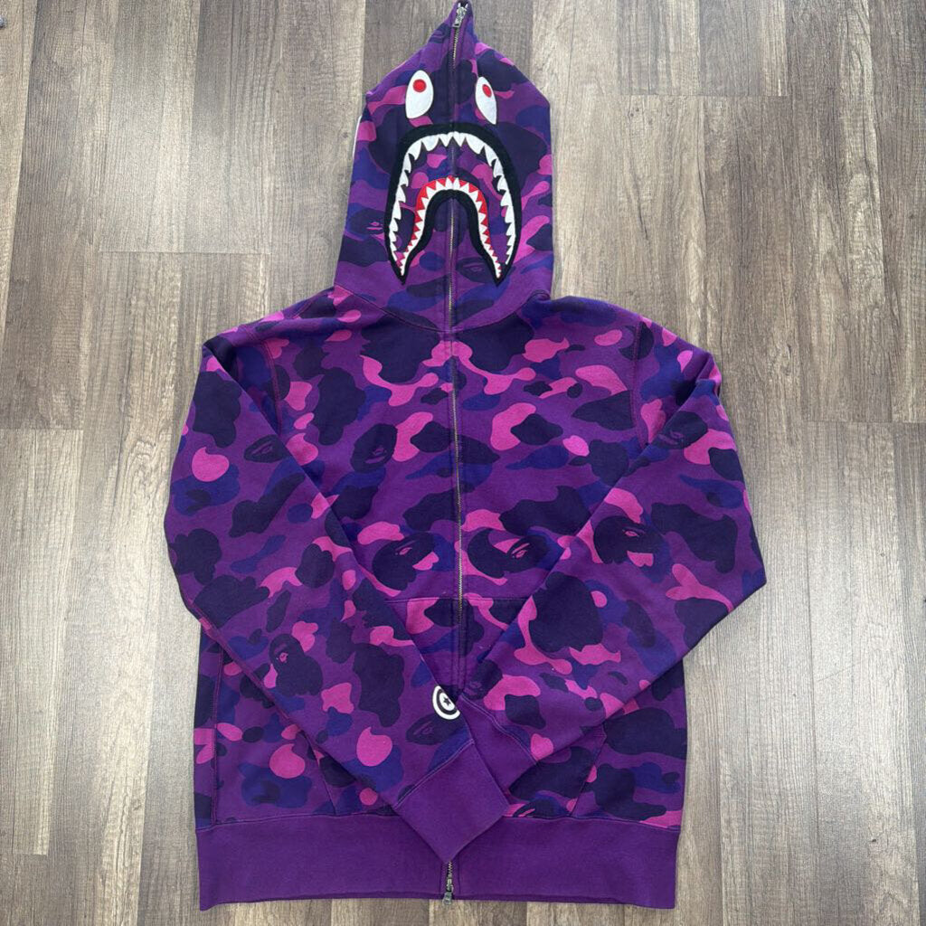 Bape Purple Camo Hoodie Full Zip