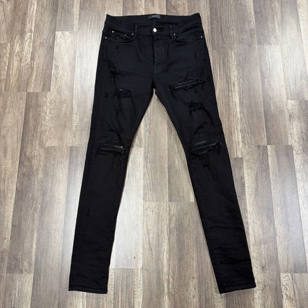 Amiri MX-1 Black Leather Patch
