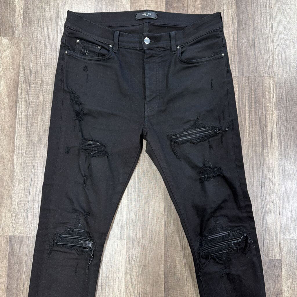 Amiri MX-1 Black Leather Patch