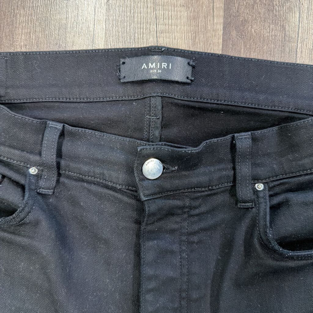 Amiri MX-1 Black Leather Patch