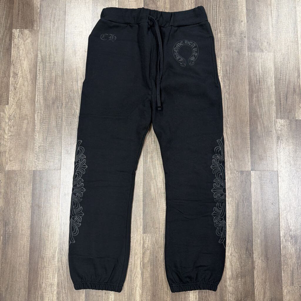 Chrome Hearts Horseshoe Floral Cross Sweatpants