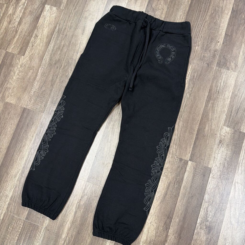 Chrome Hearts Horseshoe Floral Cross Sweatpants