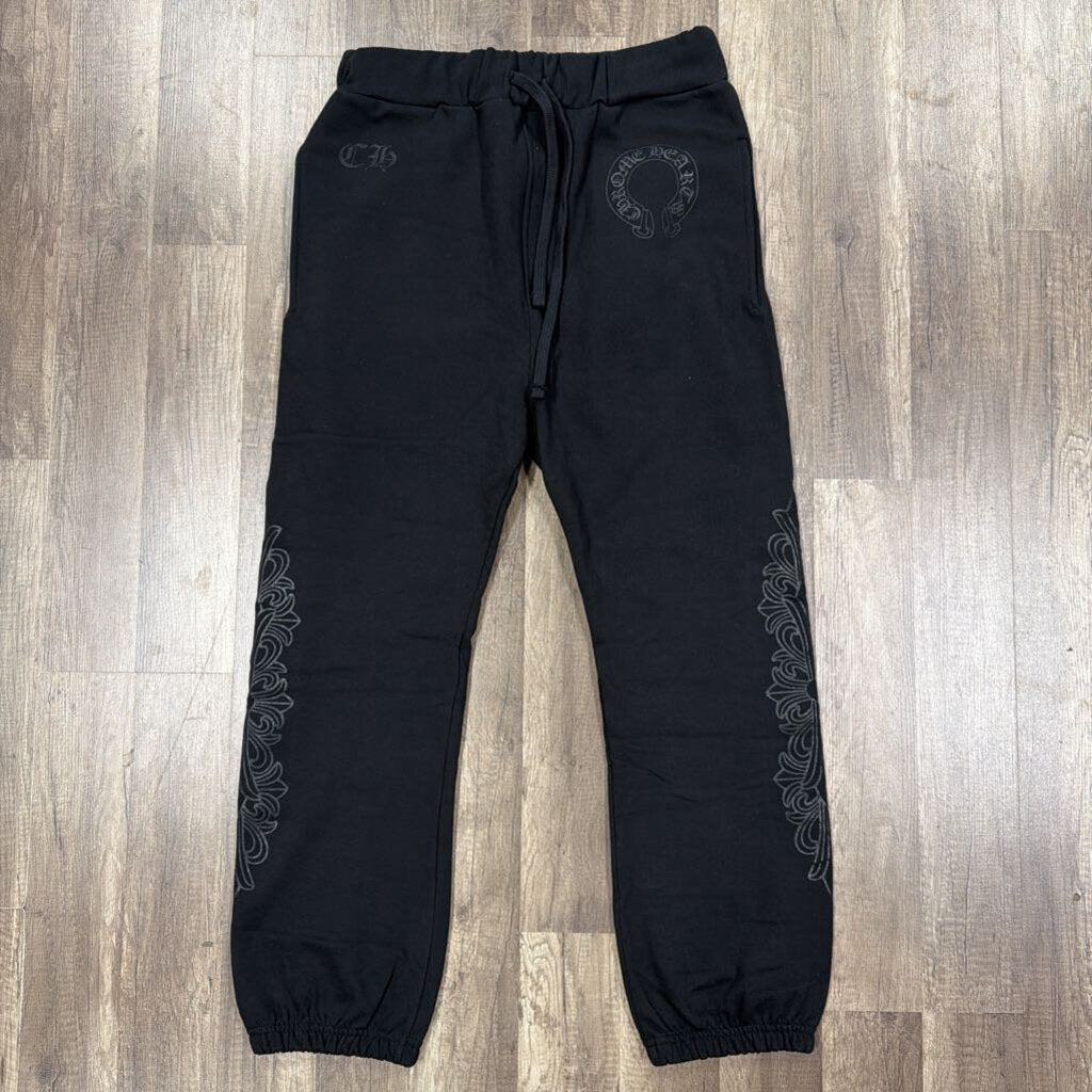 Chrome Hearts Horseshoe Floral Cross Sweatpants