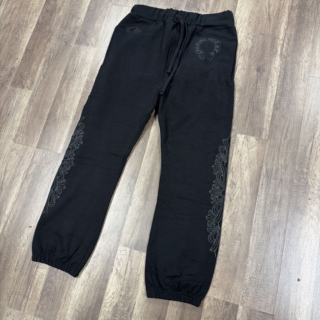 Chrome Hearts Horseshoe Floral Cross Sweatpants