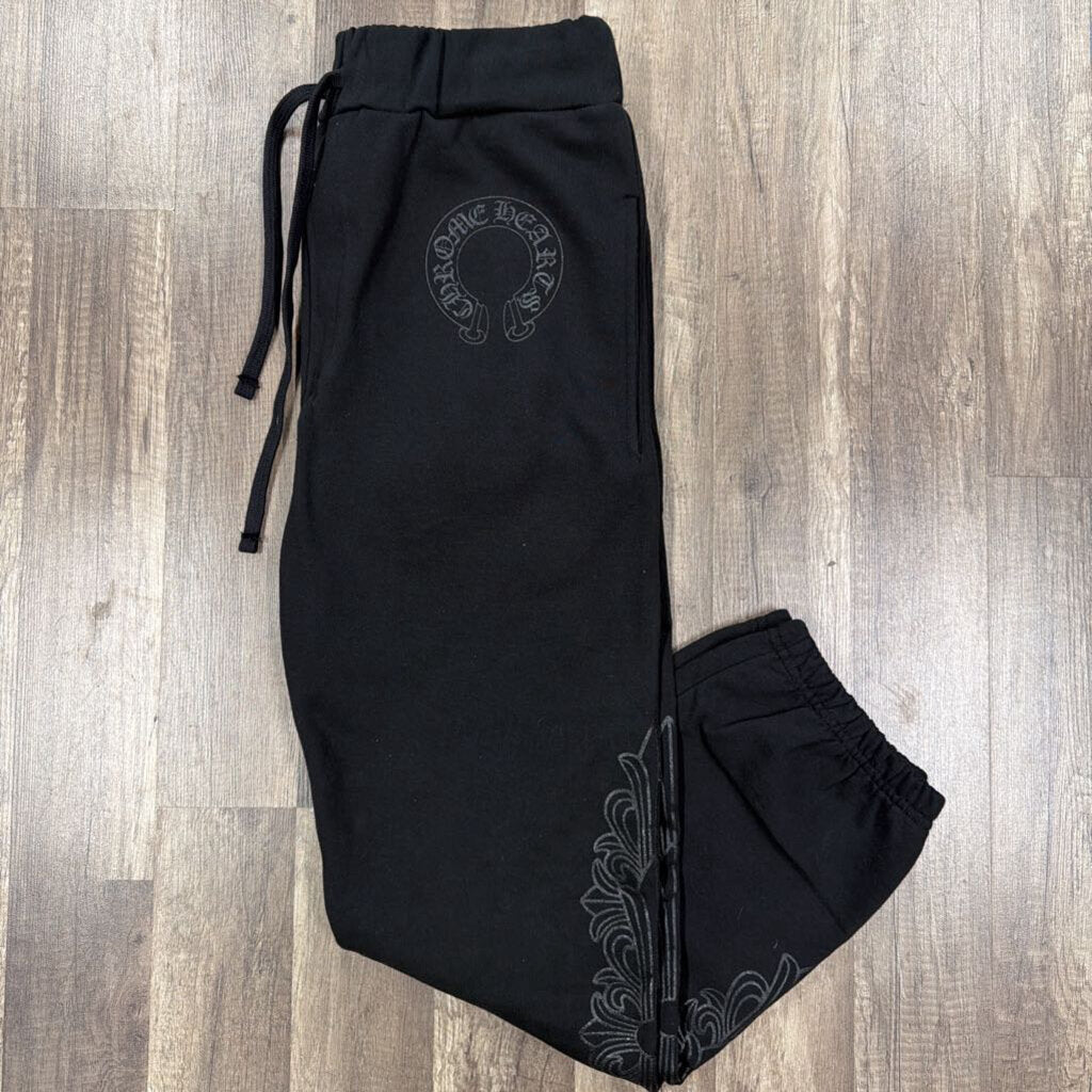 Chrome Hearts Horseshoe Floral Cross Sweatpants