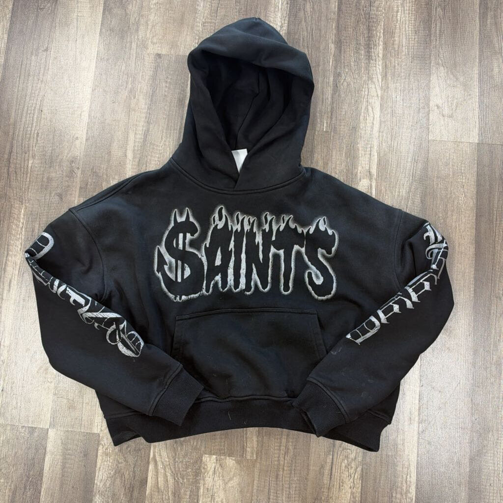 Saints Hoodie Dying Breed Black Metallic