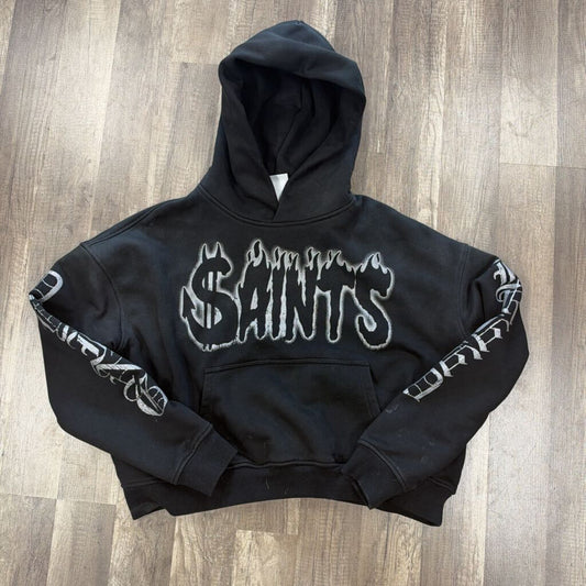 Saints Hoodie Dying Breed Black Metallic