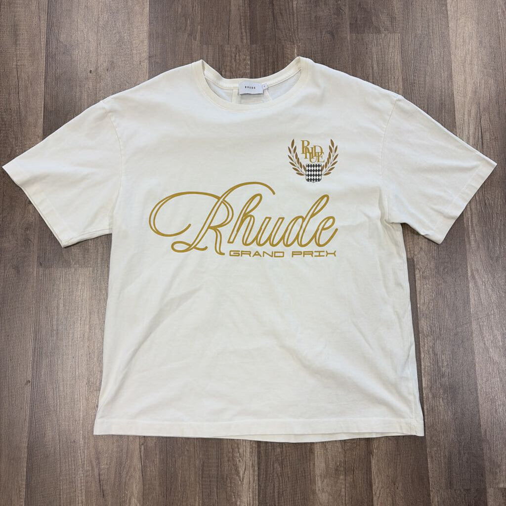 Rhude Grand Prix Cream Shirt