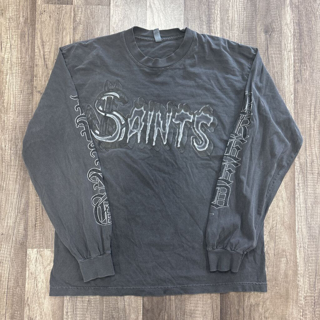 Saints grey dying breed logo L/S shirt