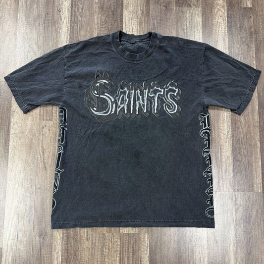 Saints dying bred logo shirt grey