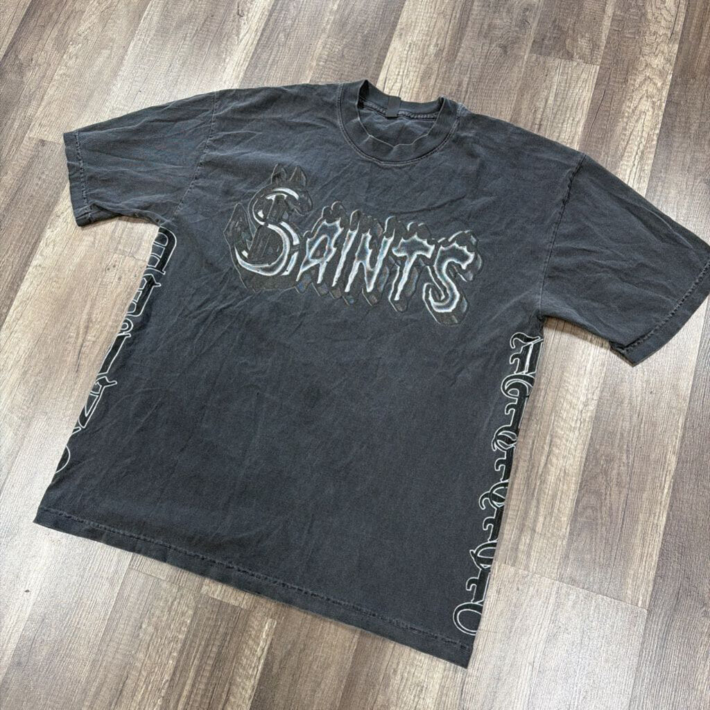 Saints dying bred logo shirt grey
