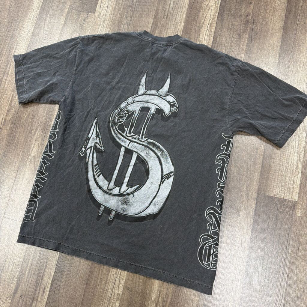 Saints dying bred logo shirt grey