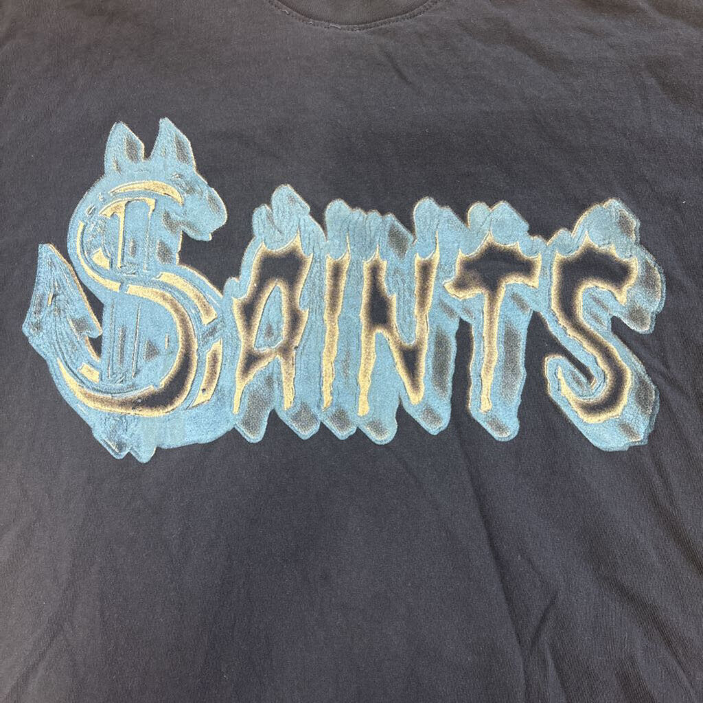 Saints dying bred logo shirt blue