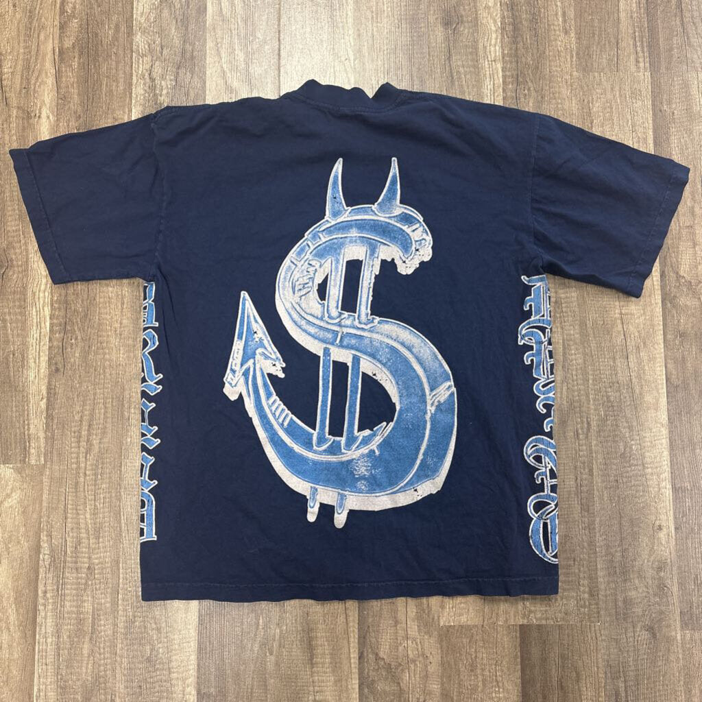 Saints dying bred logo shirt blue
