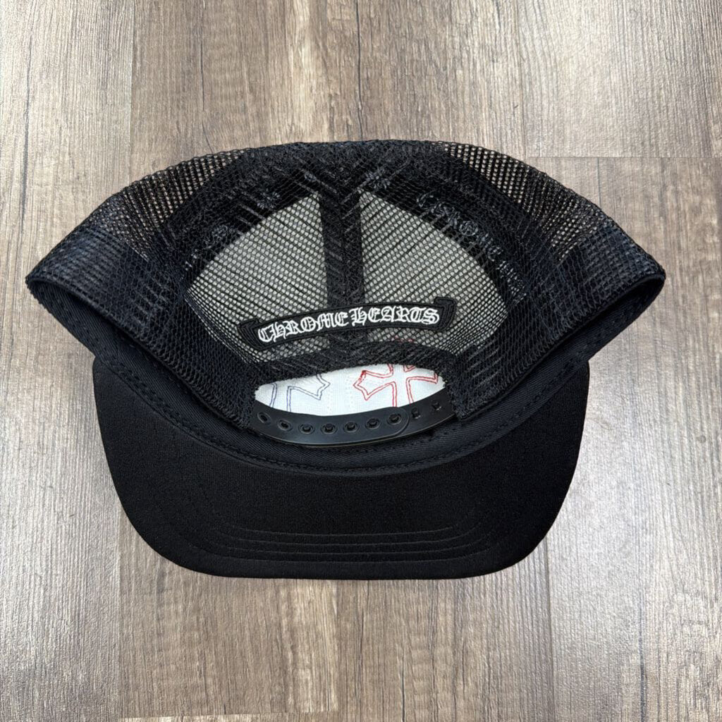 Chrome Hearts red white blue triple cross trucker