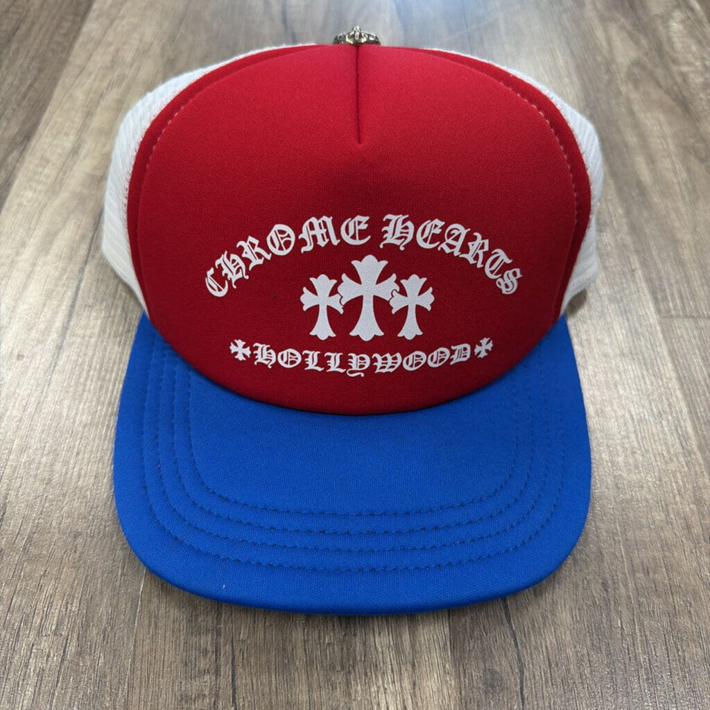 Chrome hearts red white blue Hollywood trucker