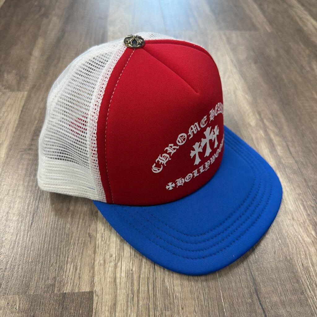 Chrome hearts red white blue Hollywood trucker